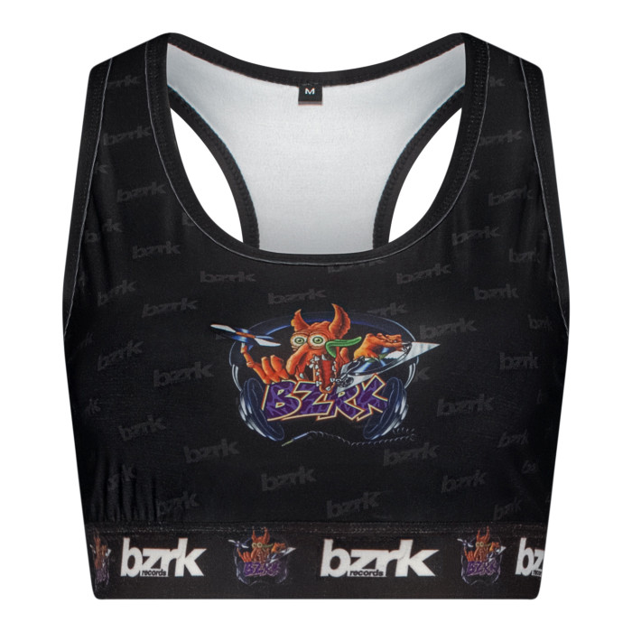 Bzrk Records sporttop | zwart