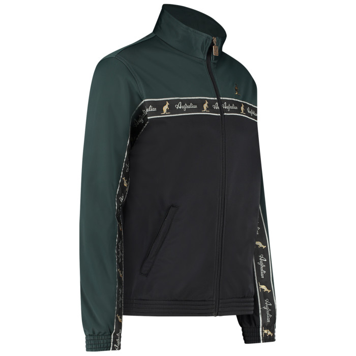 Australian duo jacket black breasted 3.0 | black - woods green