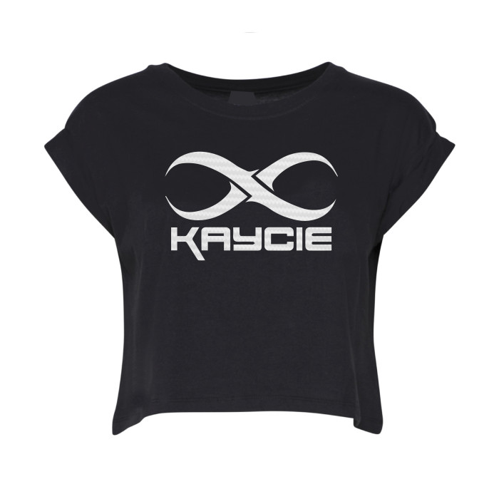 DJ Kaycie croptop logo | black