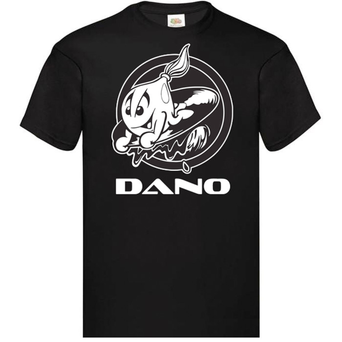 DJ DANO T-shirt glow in the dark print | Zwart 