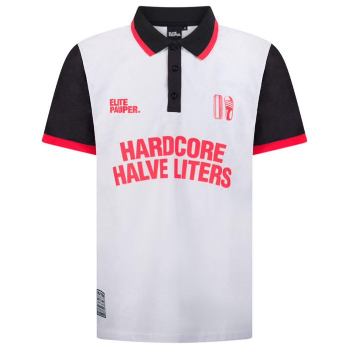 Elitepauper soccer shirt Hardcore half-liters | white-black-red
