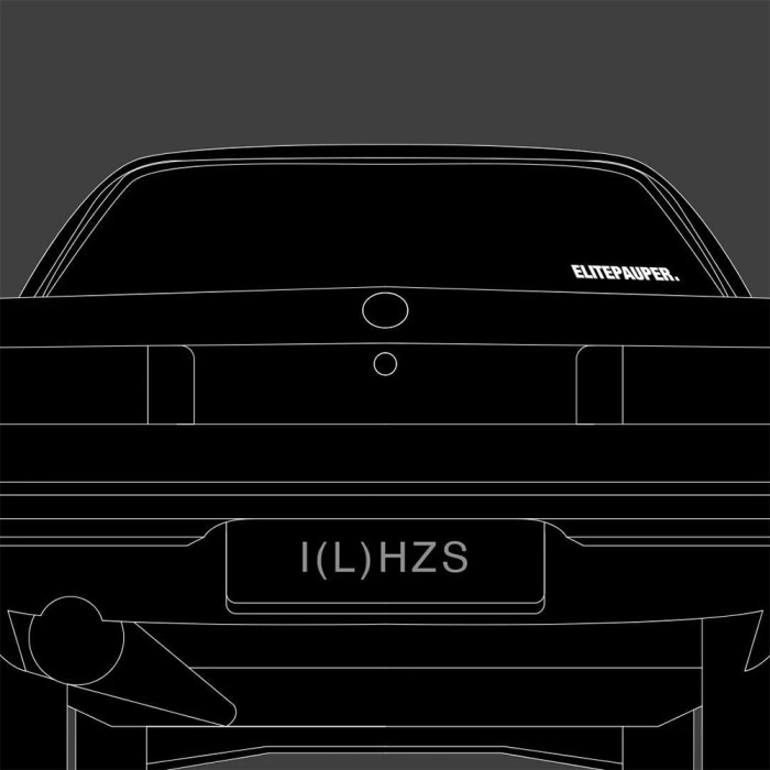 Elitepauper autosticker ESSENTIAL 12 CM | Wit