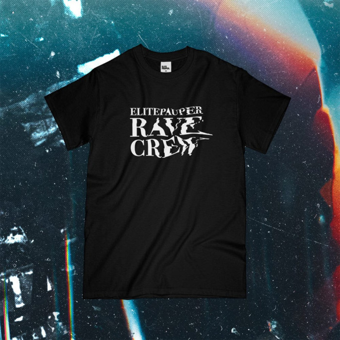 Elitepauper Rave Crew T-Shirt met Front Print | Zwart
