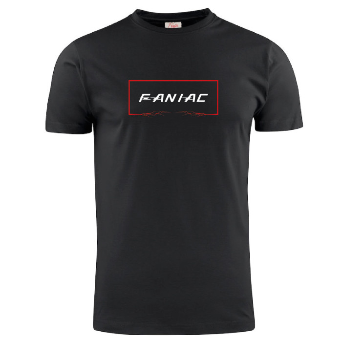 Faniac T-shirt lightning |Black