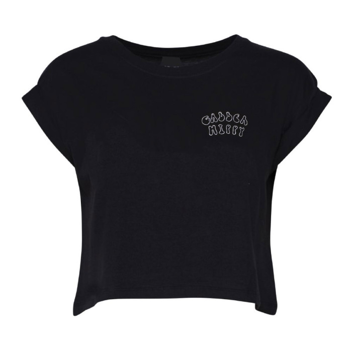 Gabber Hippy crop top logo | zwart
