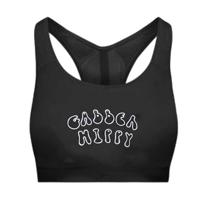 Gabber Hippy sport top logo | black