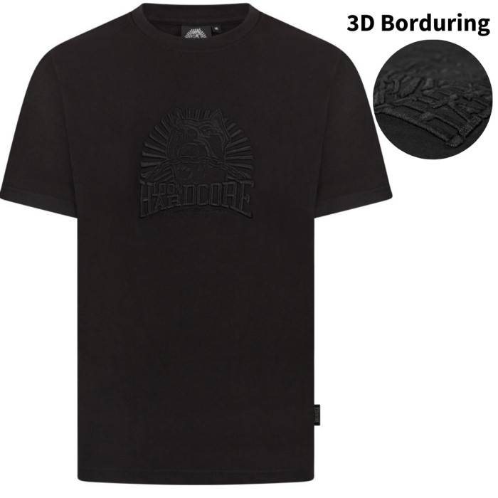100% Hardcore t-shirt dog | black