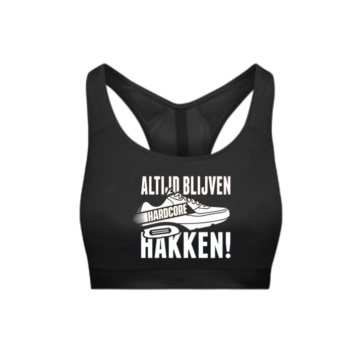 Hard-Wear Ladies Sporttop ALTIJD BLIJVEN HAKKEN! | black