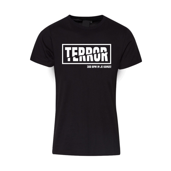 Hard-Wear T-shirt Terror 300 BPM in je kanus! | zwart