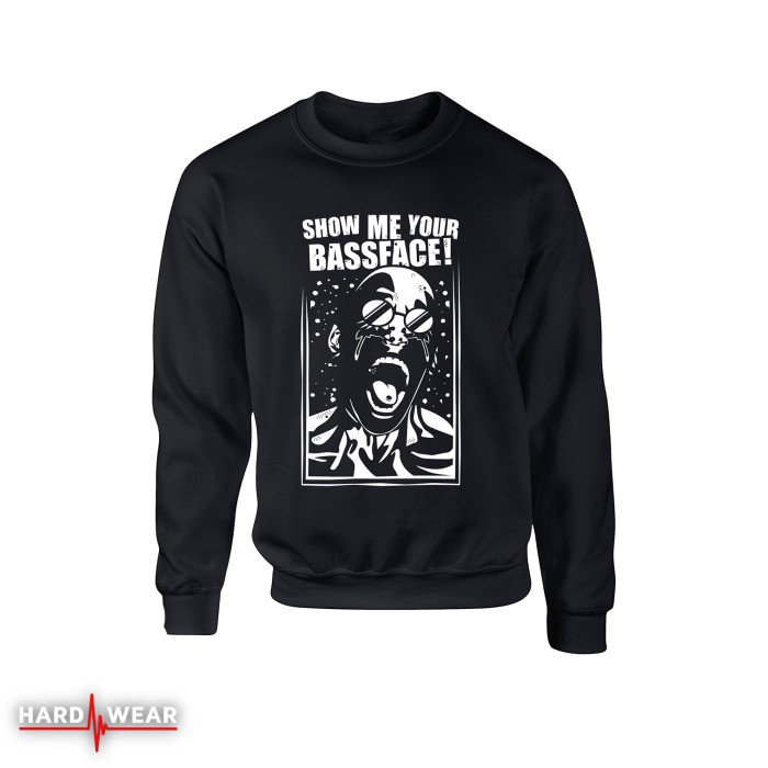 Hard-Wear Sweater Show Me Your Bassface! | black