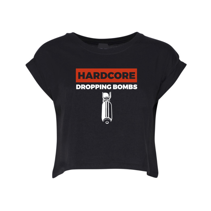 Hard-Wear Ladies Croptop Hardcore Dropping Bombs | black