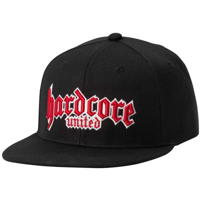 Hardcore united snap back zwart rood 