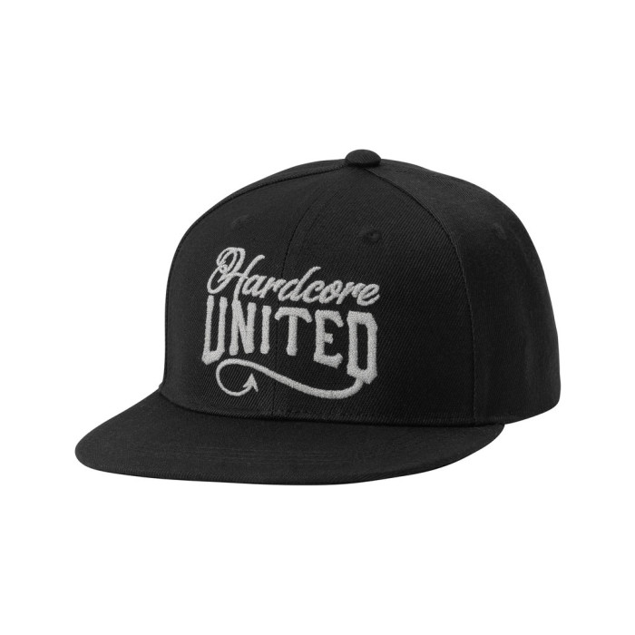 Hardcore united snap back zwart grijs