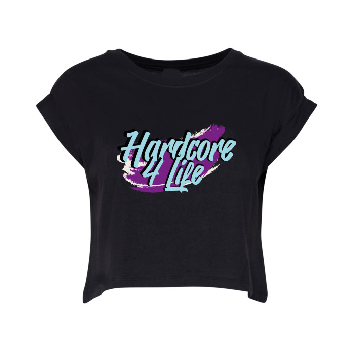 Hard-Wear x Graffiti Croptop Hardcore 4 Life | zwart