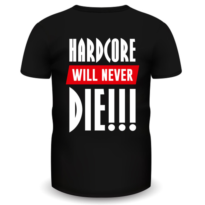 Hardcore Holland T-shirt never die | black