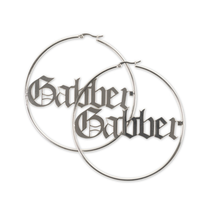 100% Hardcore earrings Gabber 5 CM | silver