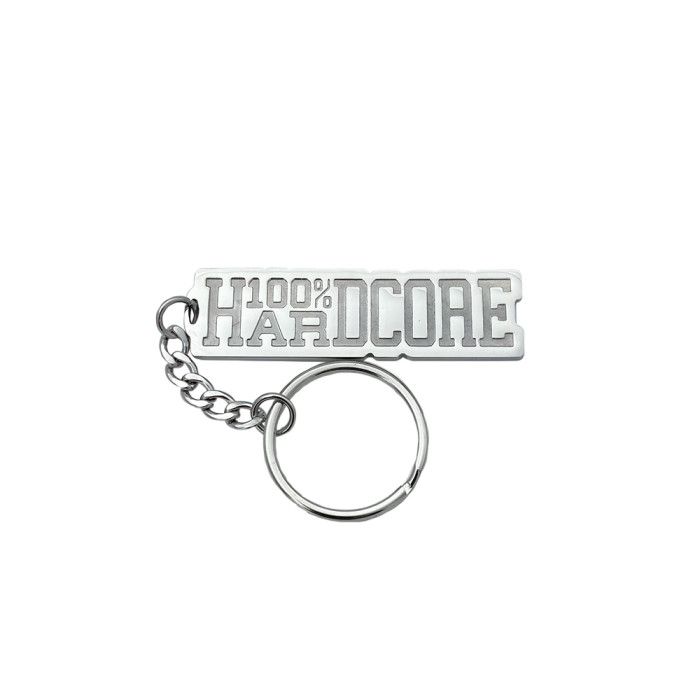 100% Hardcore Keychain ESSENTIAL | Silver