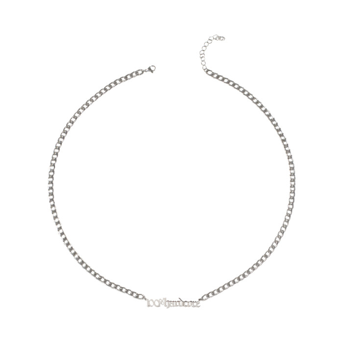 100% Hardcore chain logo 65 CM | silver