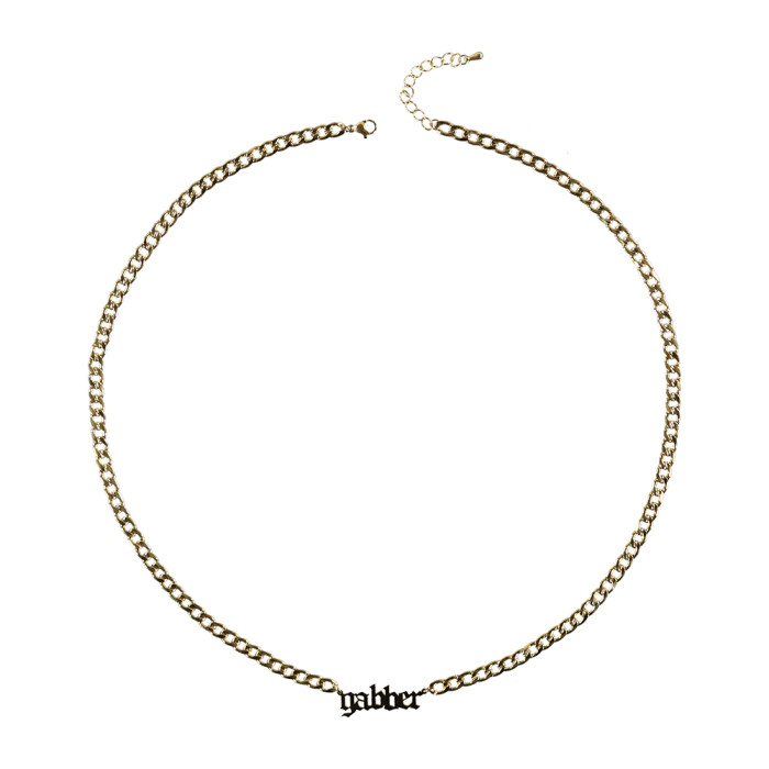 100% Hardcore ketting gabber 65 CM | Goud