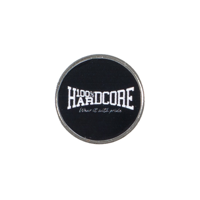 100% Hardcore pin logo