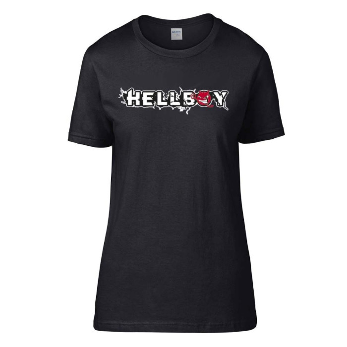 DJ Hellboy ladies T-shirt Devil logo | black