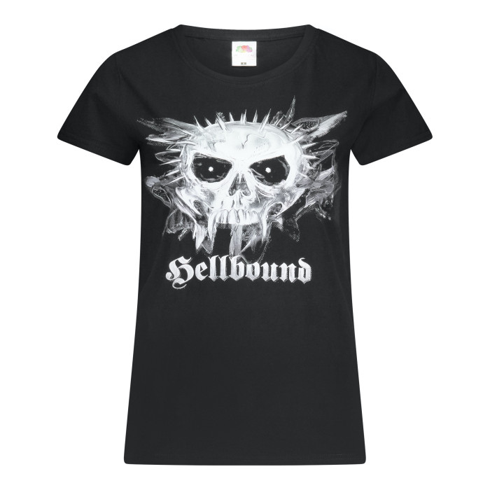 Hellbound dames t-shirt skull | zwart