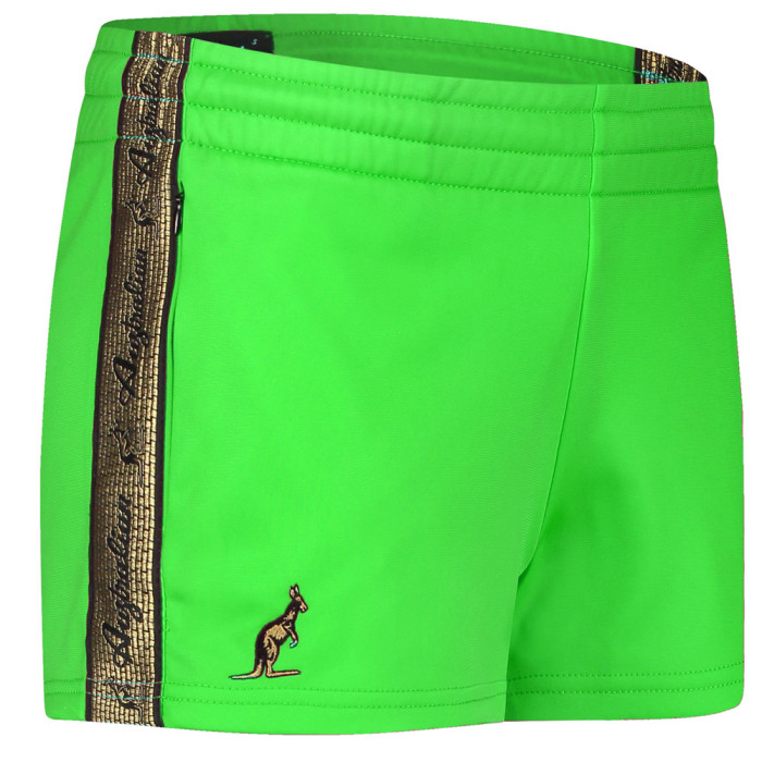 Australian women's hotpants with gold trim 3.0 | kawasaki green