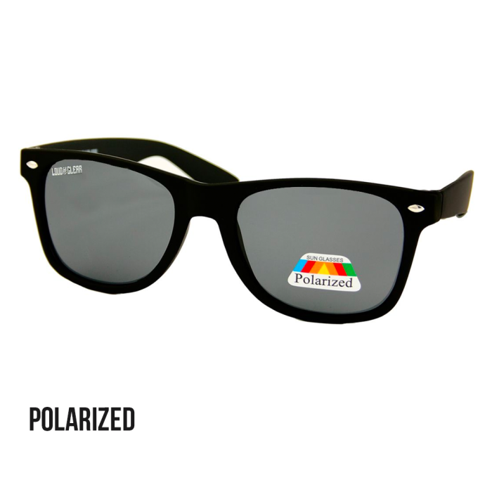 Loud and Clear sunglasses black matte frame | black polarized lens