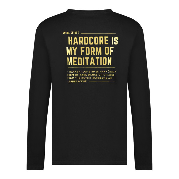 Gabba Clique longsleeve meditation gold | black