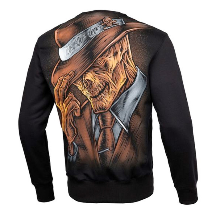 Pit Bull crewneck man in hat | zwart