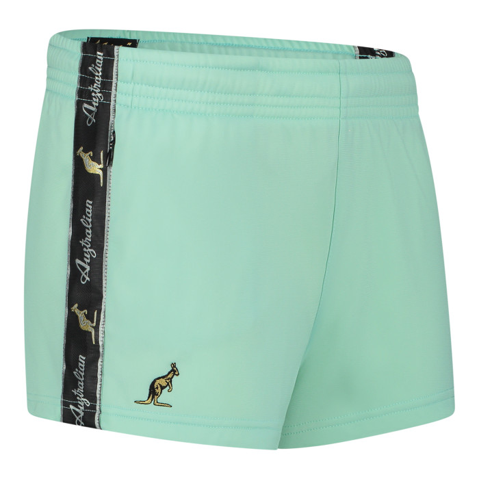 Australian ladies hotpants with black trim 2.0 | gossamer green