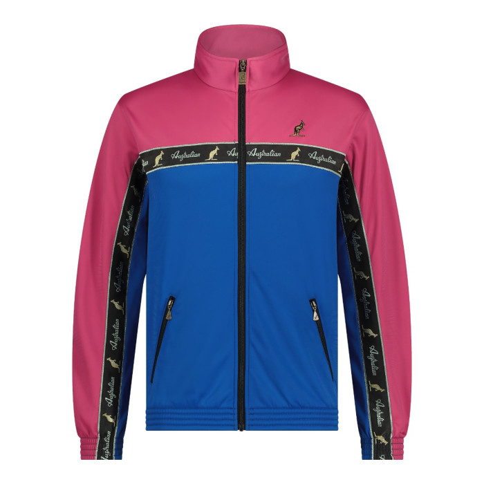 Australian duo jacket black breasted 2.0 | methylene blue - soft red