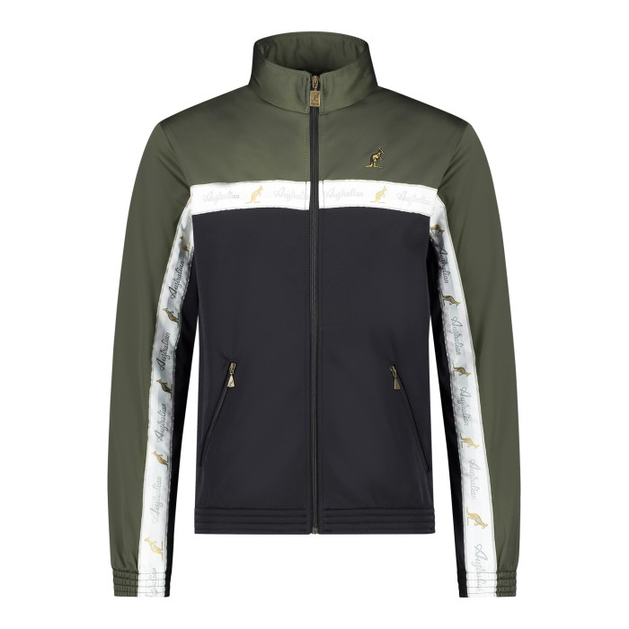 Australian duo jacket white breasted 2.0 | black - olive green