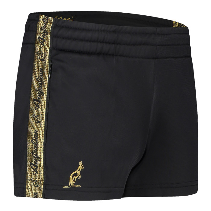 Australian women's hotpants with gold trim 2.0 | black