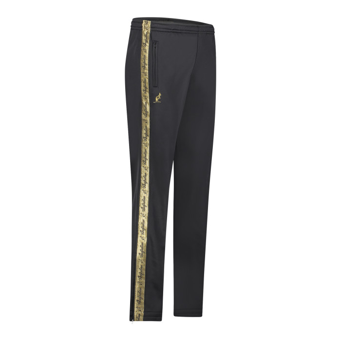 Australian pants with 2 zippers and gold piping 2.0 | black