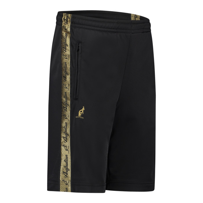 Australian bermuda with two zippers and gold piping 2.0 | black