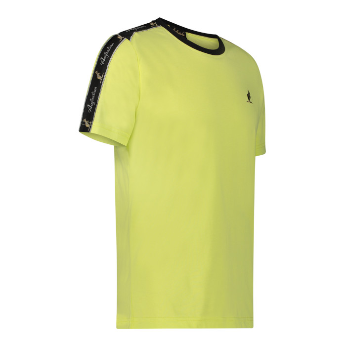 Australian T-shirt with black trim 2.0 on shoulders | lime