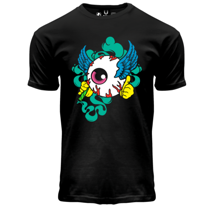 Hard-Wear T-shirt neon blacklight Highball| Zwart