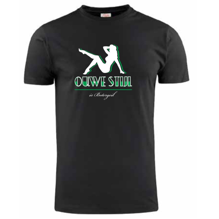 Ouwe Stijl is Botergeil T-shirt Early Hardcore | black green