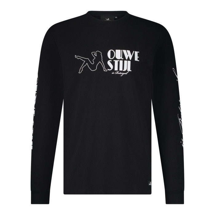 Ouwe Stijl is Botergeil longsleeve | zwart