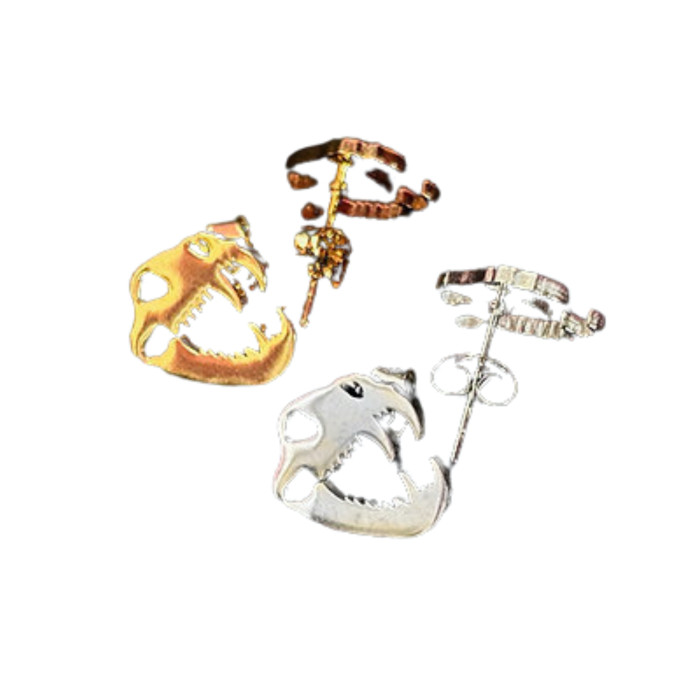 Speedcore Italia earrings skull | gold