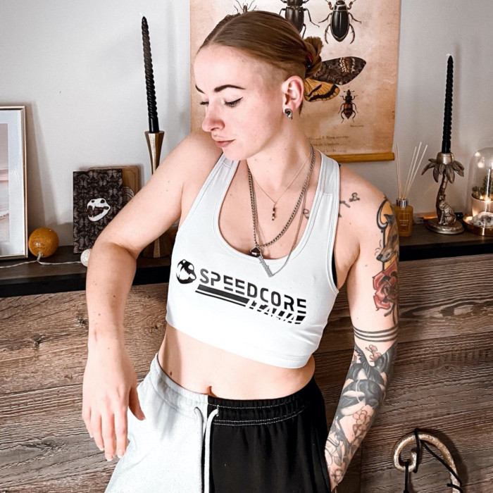 Speedcore Italia sports top logo | white