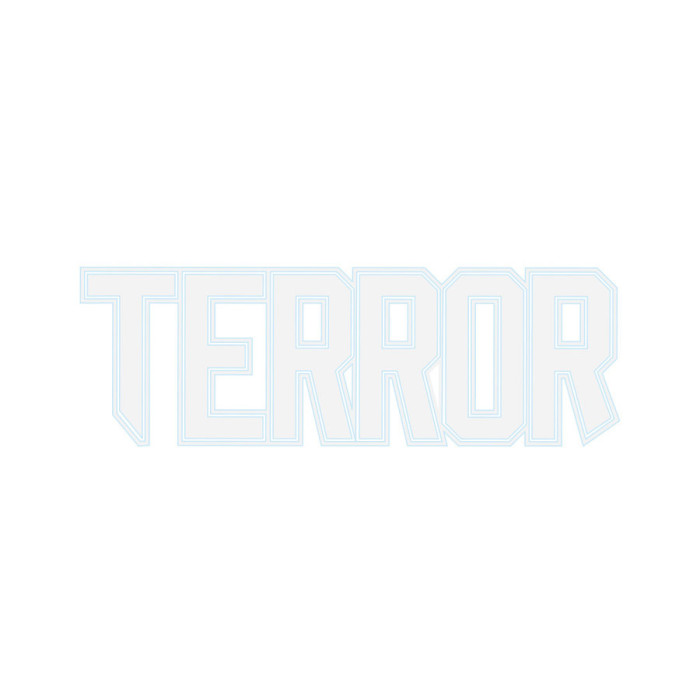 Terror logo car sticker | white