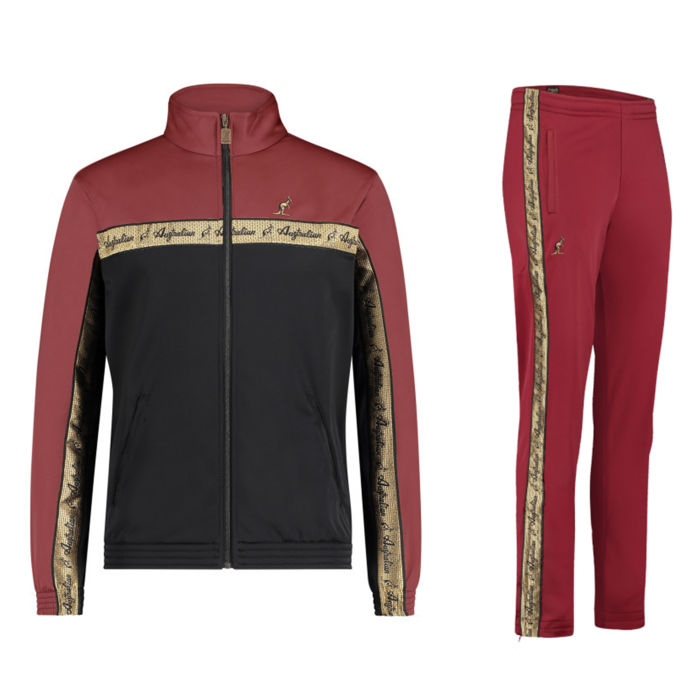 Australian tracksuit gold piping 3.0 | black - bordeaux