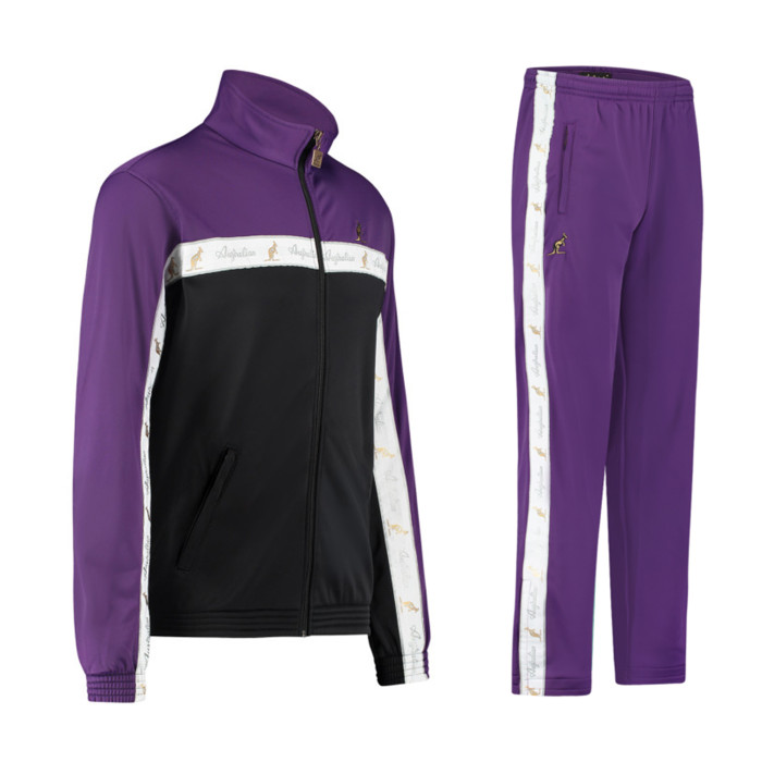 Australian tracksuit white piping 3.0 | black - purple