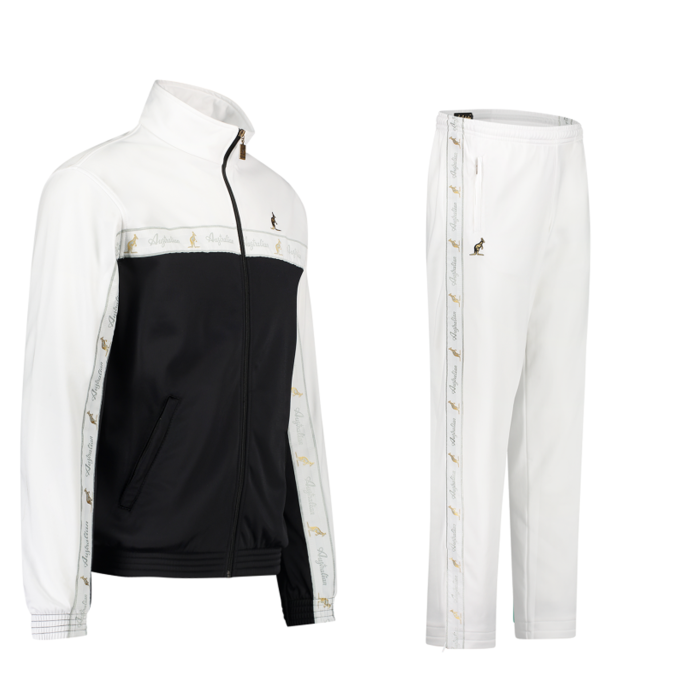 Australian tracksuit white piping 3.0 | black - white 2