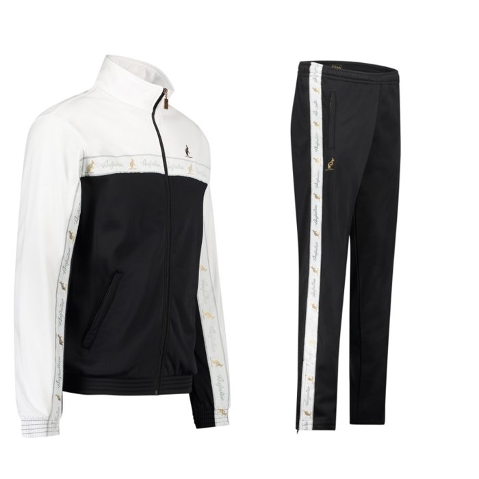 Australian tracksuit white piping 3.0 | black - white 