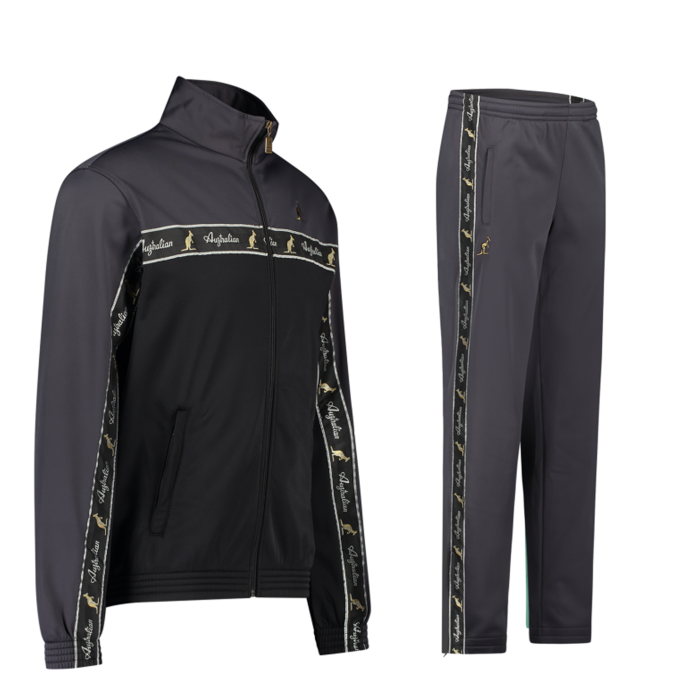 Australian tracksuit black piping 3.0 | black - anthracite