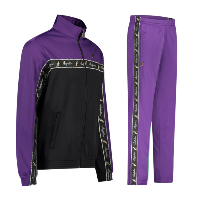 Australian tracksuit black piping 3.0 | black - purple