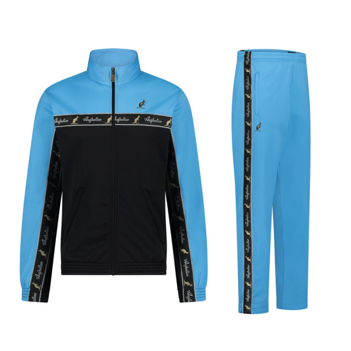 Australian tracksuit black piping 3.0 | black - smurf blue